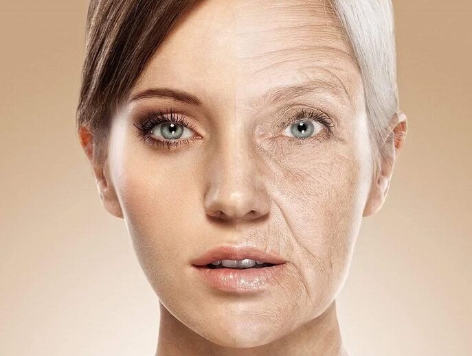 кожата на лицето пред и по ласерско подмладување